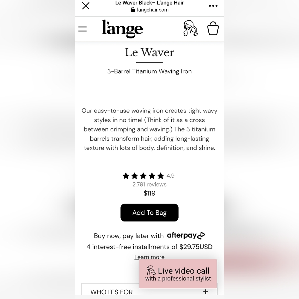 LANGE le waver